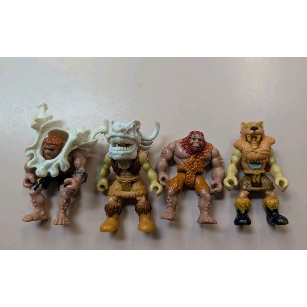 Vintage Fisher Price Imaginext Action Figures Cavemen Caveman Lot Of 4 2004